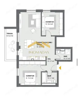 -Apartament-3 camere -2 bai- - imagine 16
