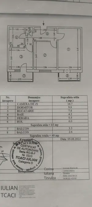  Apartament 2 camere, etaj 4  - imagine 2