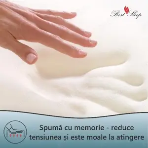 Saltea de pat cu Memorie BestSleep 2m 1m 31cm cu Husă detașabilă - imagine 5