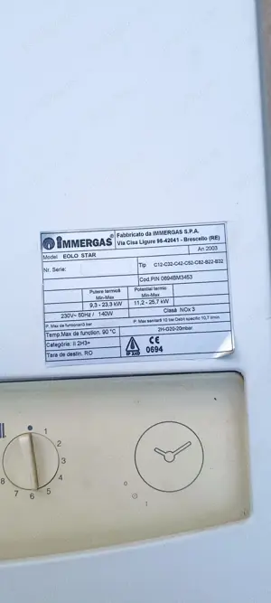 Dezmembrez Centrala Termica Immergas Eolo Star Pe Piese - imagine 3