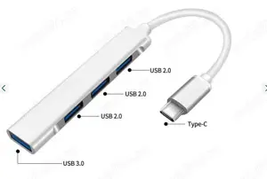 Splitter   hub usb type c   usb la 4 usb - nou