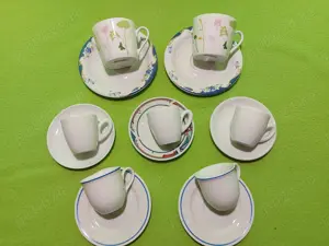 Cescute pentru cafea cu farfurii, buc = 7 - imagine 5