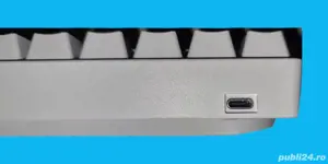 Tastatura alba si mov Gaming Rgb cu acumlator Cu wifi si Bluetooth nou compatibil si cu calculator  - imagine 2
