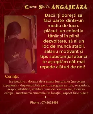 Crown Slot's angajeaza