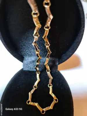 colier din aur alb și galben de 18k 