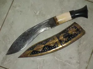 Kukri Gurkha masiv teacá din lemn míner lemn si os.