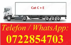 Sofer cap tractor + semiremorca, curse interne RO