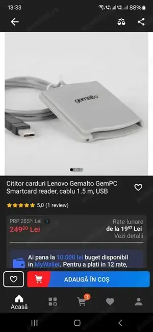 Gemplus GemPC USB-SL Smart Card Reader - imagine 4