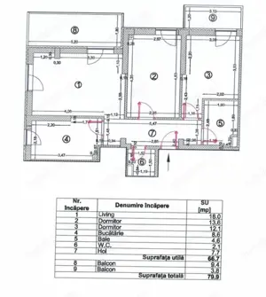 Apartament 3 Camere Dec Brancoveanu Grand Arena - imagine 11