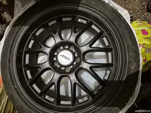 Vand 4 Jante aluminiu 5×110×R18 stare foarte bună fără defecte cu 2 cauciucuri Hankook 235/40R18dot 