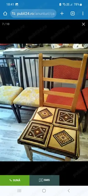 Scaune lemn ,Dulap nou,comoda, oglinda 