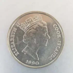 moneda argint,1990,cook island - imagine 2