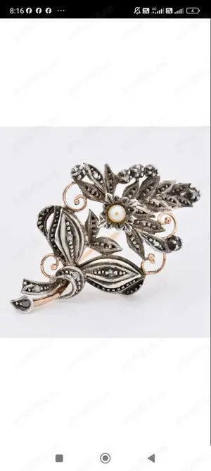 Brosa aur cu argint árt nouveau - imagine 3