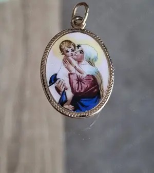 Medalion fecioara aÚr vintage