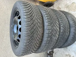 4 Anvelope de iarnă Continental + Jenți de tablă  - imagine 4