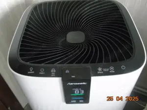 Purificator de aer Hanseatic, alb negru, 70 x 37 x 37 cm - imagine 3