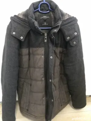 Geaca iarna bărbați NEXT, mărime S M, cu glugă (transport 50 50)