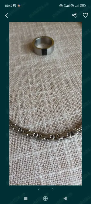 Colier lănțișor și inel - imagine 2