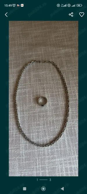 Colier lănțișor și inel