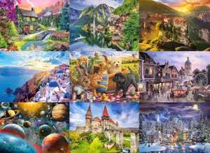 Joc Puzzle 500 1000 piese diferite peisaje