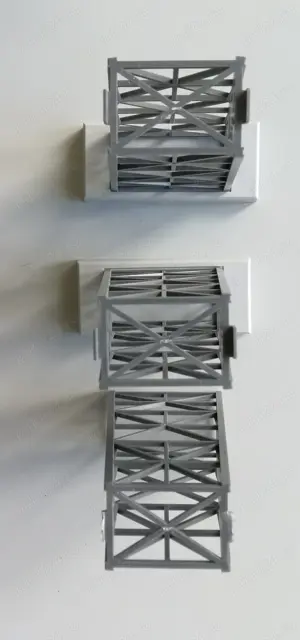 Rampa descarcare Lima si piloni pod Kibri trenulete electrice H0 - imagine 2