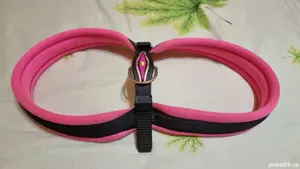 Vând Ham Câine, Ferplast, Roz cu Negru, Nou