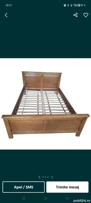 Pat lemn masiv de fag mărime 180 200