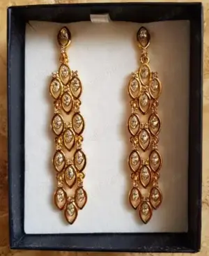 ! Cercei OLIVER WEBER cristale Swarovski placati Aur Noi - imagine 2