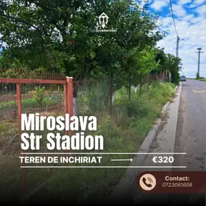 Teren 800 mp de închiriat – Miroslava, Iași | Ideal pentru depozitare