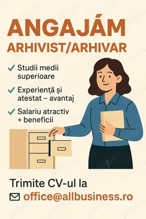 All Business Archive Services recrutează Arhivist Arhivar