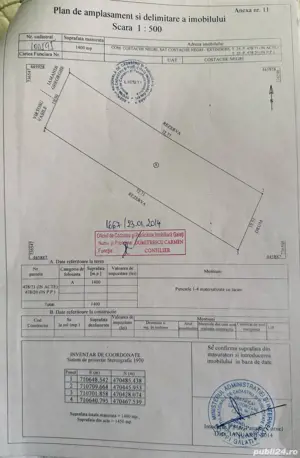 Vand teren intravilan-1400mp,com.Costache Negri