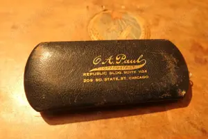 Ochelari Vintage G. A. Paul OPTOMETRIST BLDG SUITE Chicago Art Nouveau - imagine 4