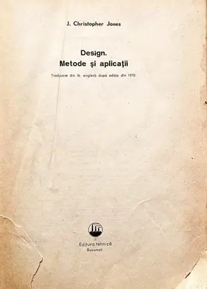 carte Design Metode si aplicatii de J Christopher Jones