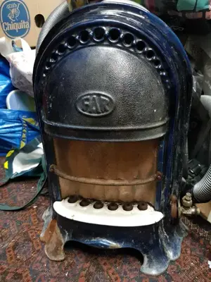 Semineu Metalic FAR Fonta Emailat Email Art Deco Arzatoare Vintage