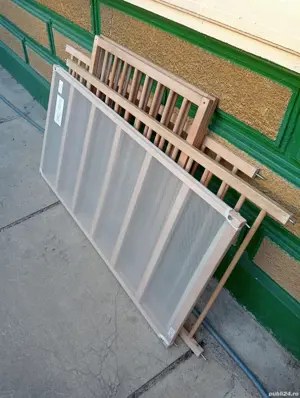 Pat bebe lemn natur 2 trepte cu sau fără saltea - imagine 3