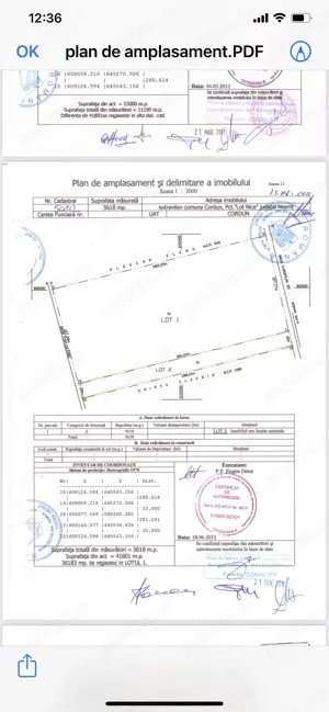 Vand 3,6 Ha  E85 Intravilan