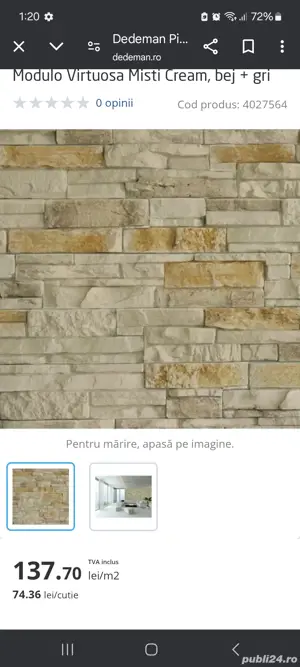 Piatra naturala decorativa BEJ