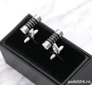 Butoni Barbati Seroussi Otel Inoxidabil Business Black - imagine 4