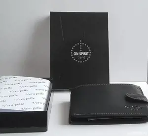 Portofel Barbati Piele Negru Nou