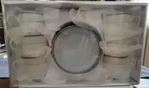 Set Cadou  6 Cesti Cafea Ceai  6 Farfurii Ceramica Malooki MM - imagine 4