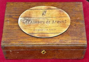 set 7 lingurite + ornament din argint in cutie vintage din lemn - imagine 5