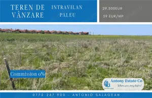 Teren  intravilan de vanzare Paleu