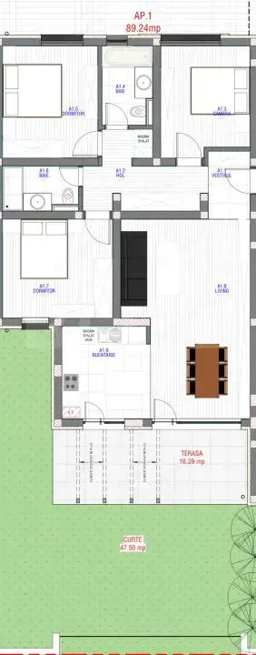 Apartament de vanzare cu 4 camere, 89 mp, zona Torontalului - imagine 2