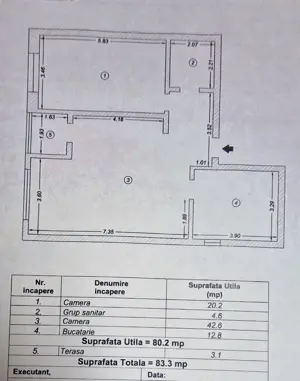 Apartament cu 3 camere, mobilat si utilat . - imagine 8