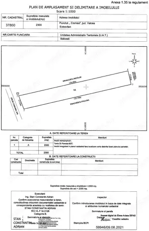 Vând teren extravilan  