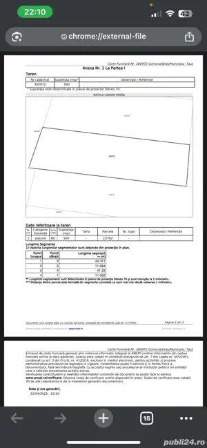 Teren de vânzare în comuna Taut Judetul Arad 500 m2