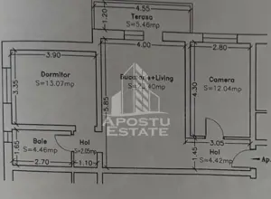 Apartament cu 3 camere mobilat si cu gradina proprie de 50mp in Giroc. - imagine 14