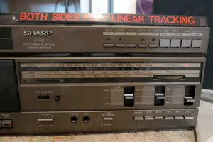 Combina Sharp VZ-1500H RadioCasetofon Pickup Automat Redare Disc Vinyl 2 Parti Vintage Retro - imagine 3