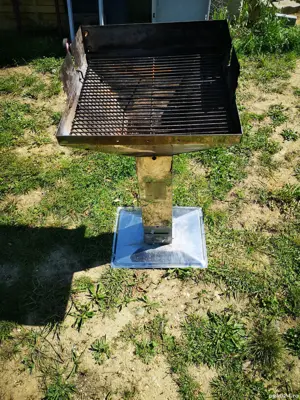 Gratar inox, lemne, carbune