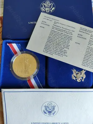 Moneda argint " Liberty Silver Dollar " 1986 - imagine 5